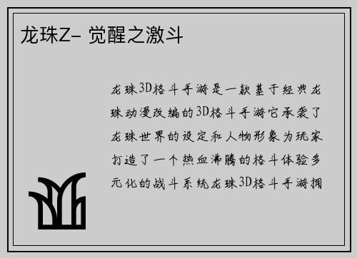 龙珠Z- 觉醒之激斗